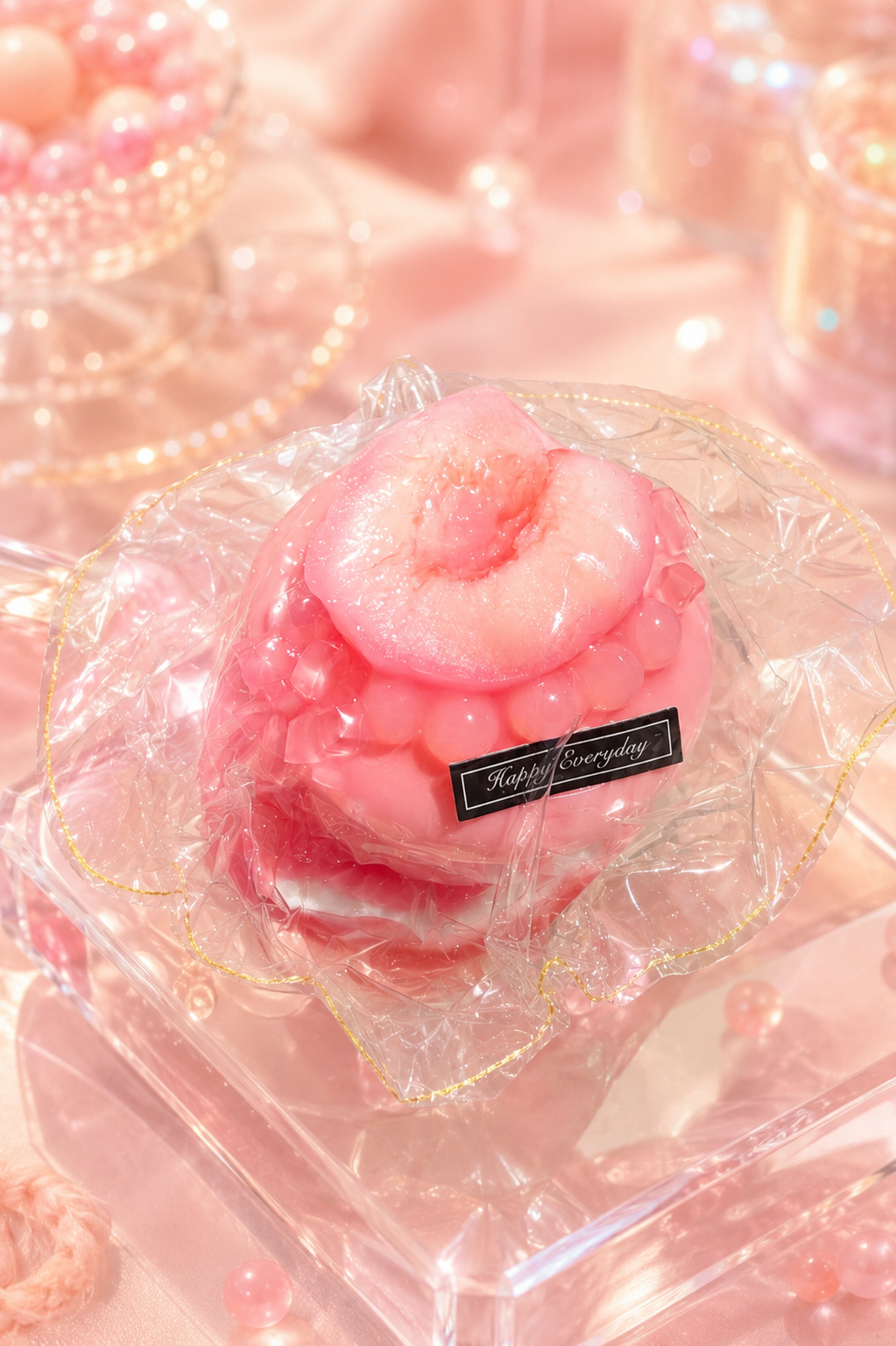 Happy Triple Donut Tower Squishy