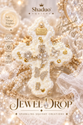 Jewel Drop Series - Golden Rose Holy Cross Squishy
