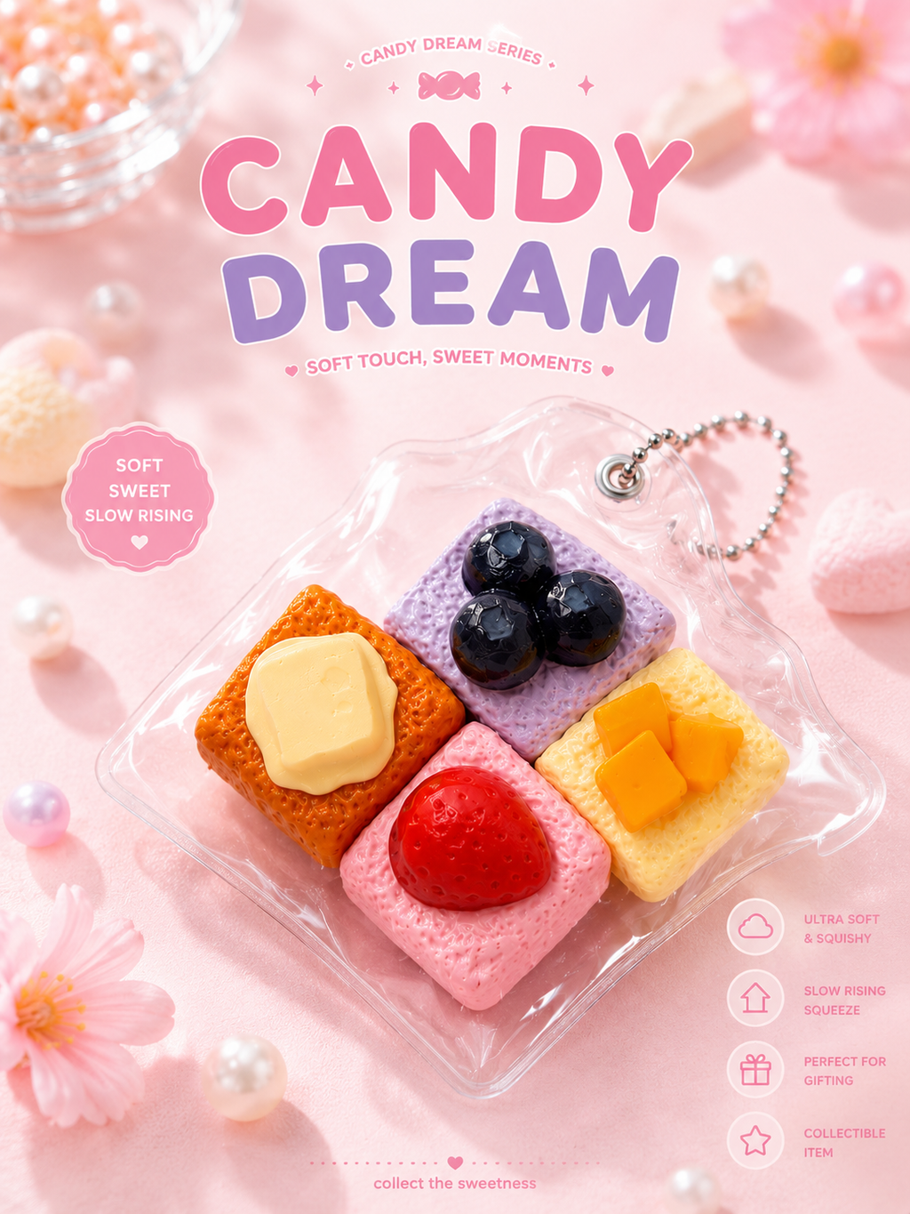 Four-Flavor Waffle Bites Squishy