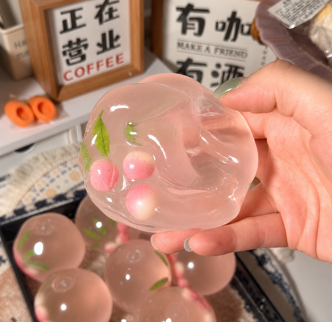 [Touch Me] Pink Peach Blossom Gel Squishy