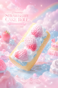 SHADUO Strawberry Jelly Roll Squishy