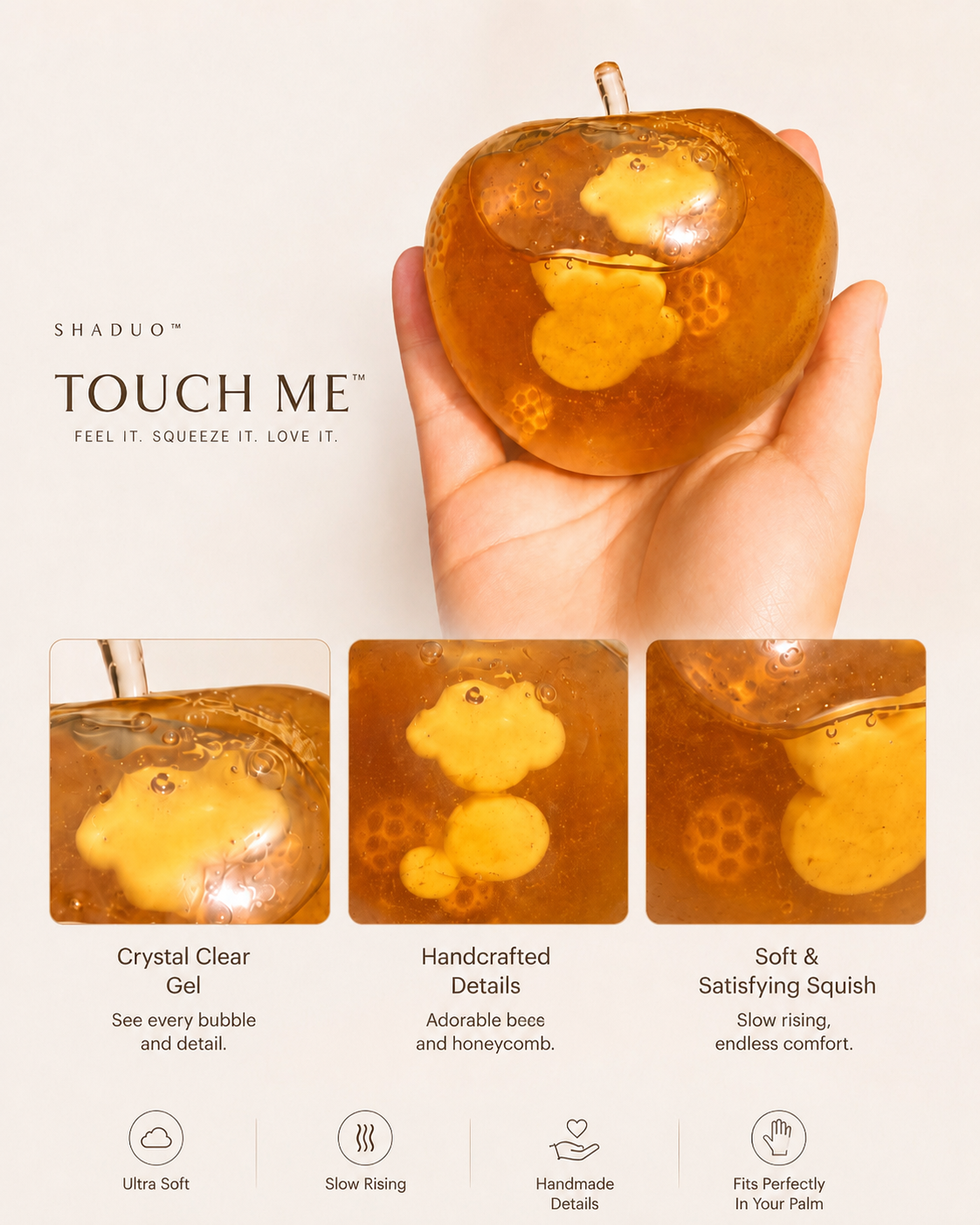 [Touch Me] Amber Honeycomb Apple Squishy