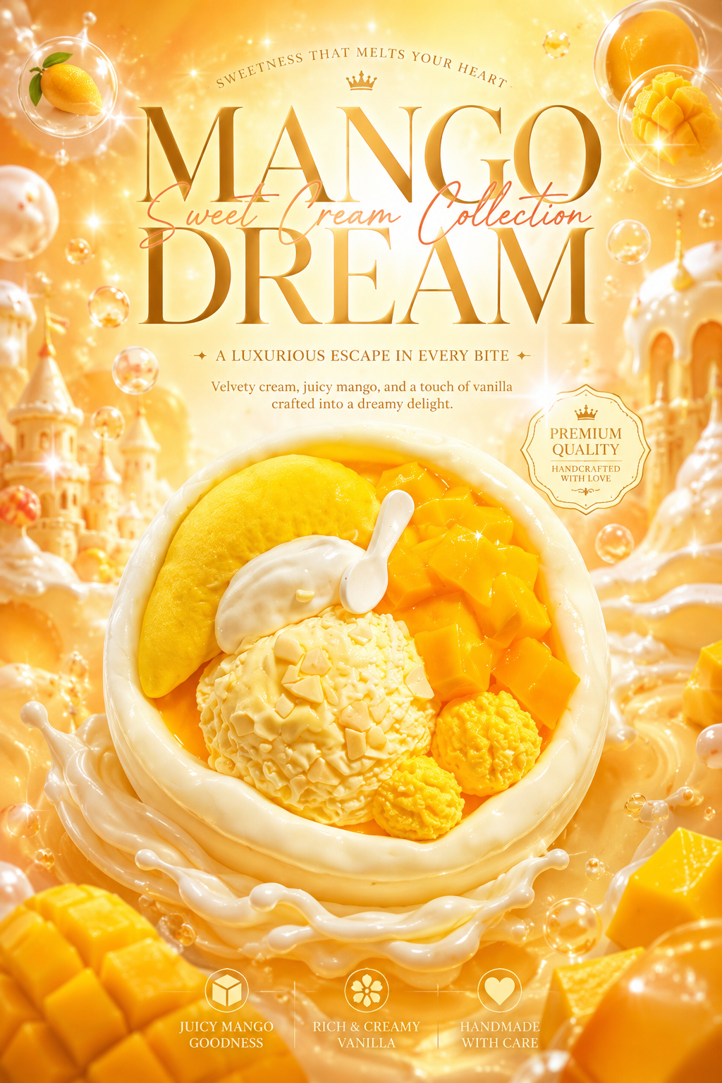 SHADUO Mango Dream Cream Bowl Squishy