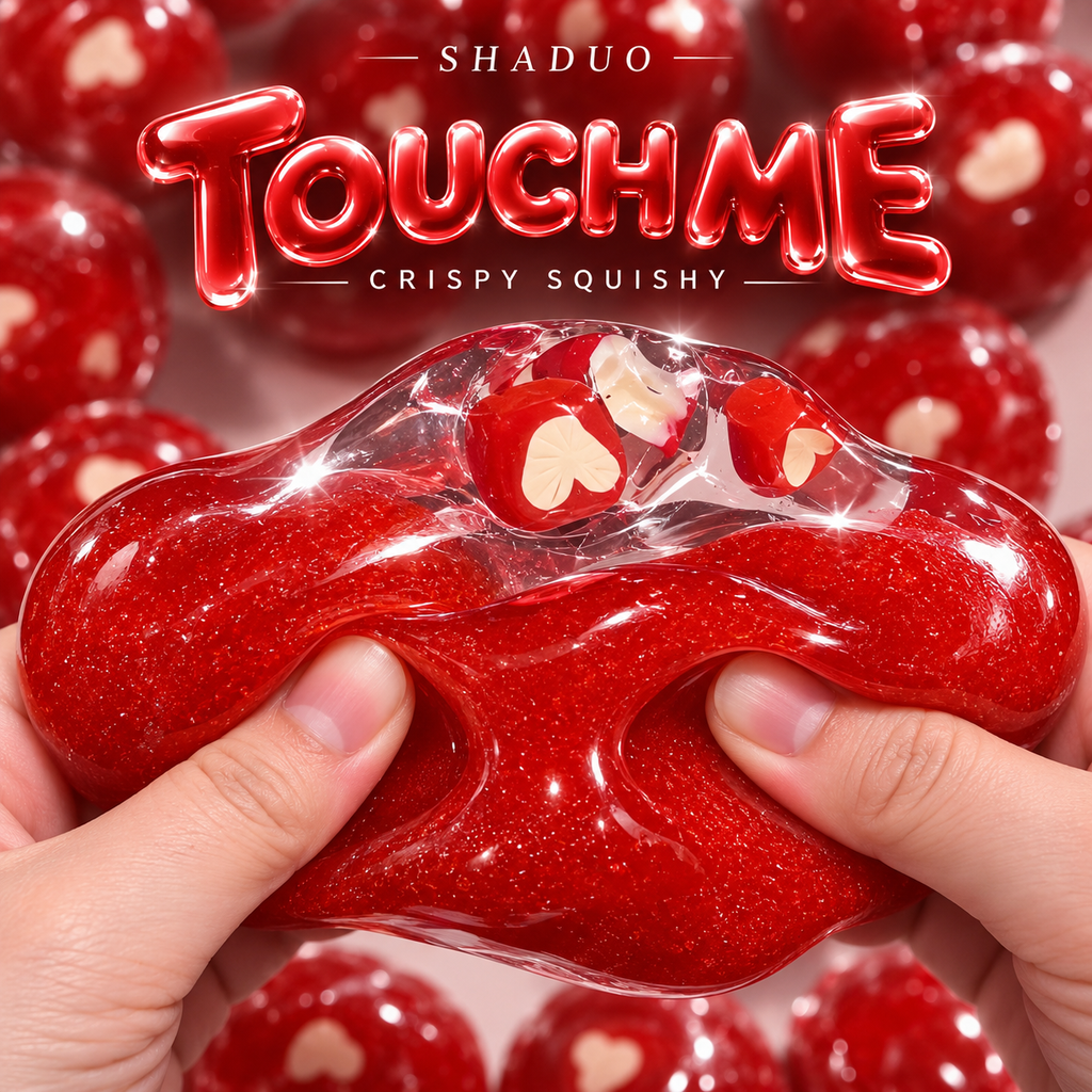 SHADUO Touch Me Series - Red Heart apple Crispy Squishy ball