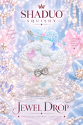 Jewel Drop Series - Fluffy Cloud Bunny & Bow Squishy