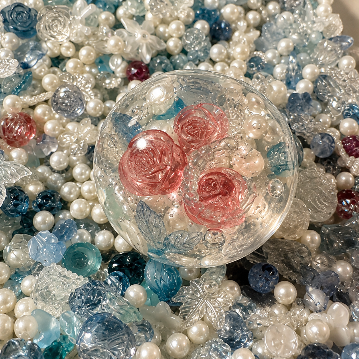 [Touch Me] Vintage Rose Garden Crystal Sphere Squishy ball
