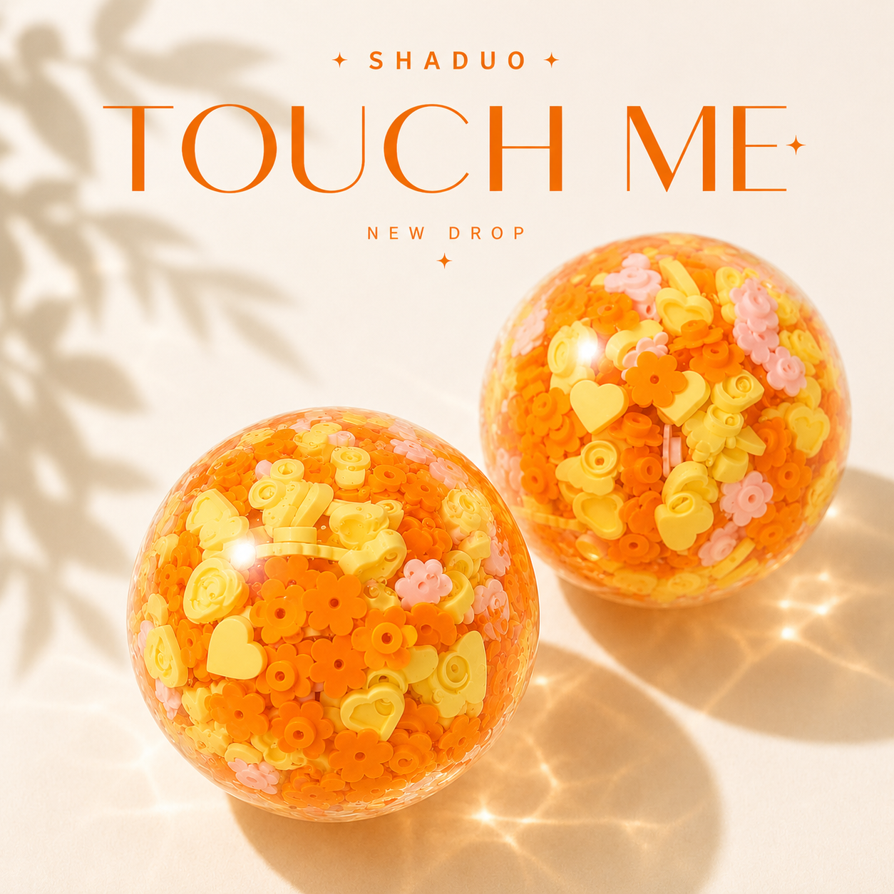 [Touch Me] Sunny Citrus Flower Confetti Ball Squishy