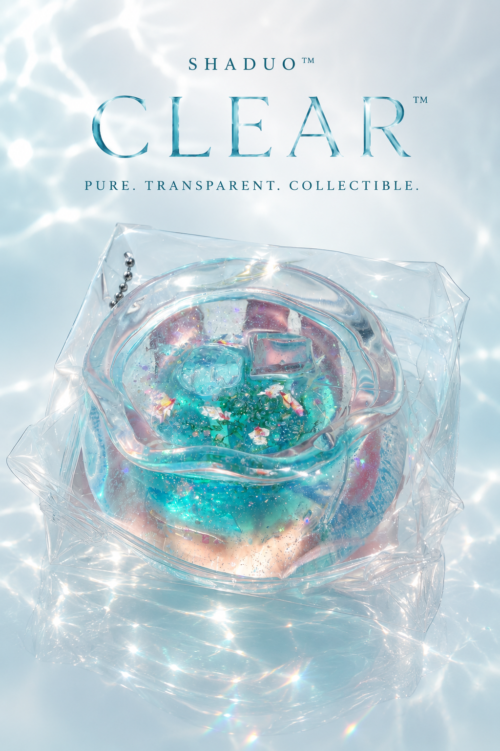 [Clear Collection] Shimmering Ice Floral Handmade Aquarium Squishy