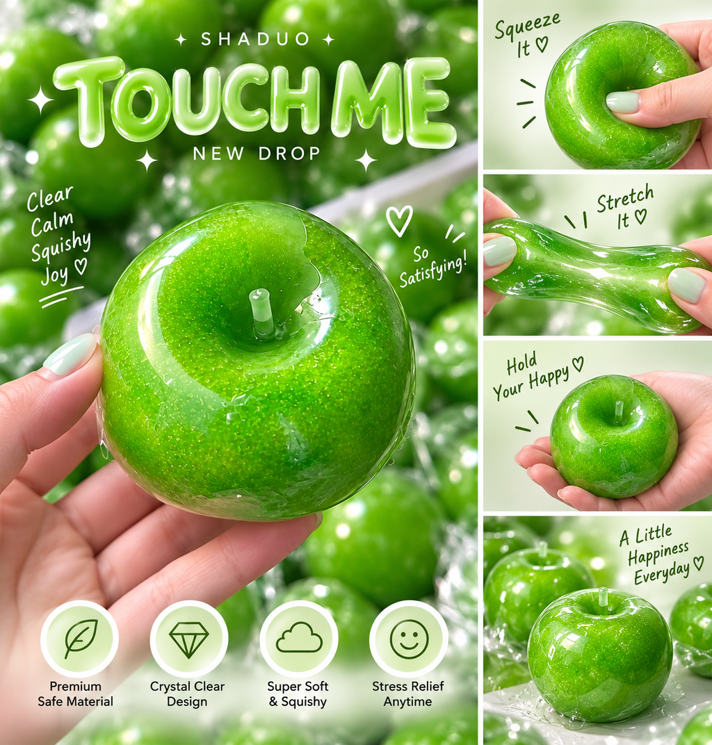 SHADUO Touch Me Series - big size Green Apple Jelly Squishy