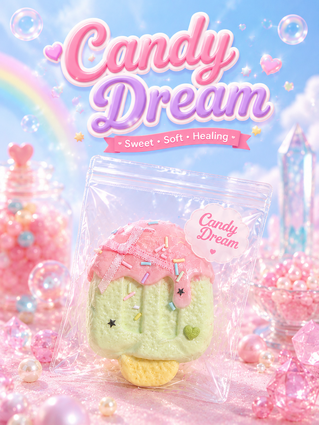 [Candy Dream] Pastel Glazed Popsicle Squishy