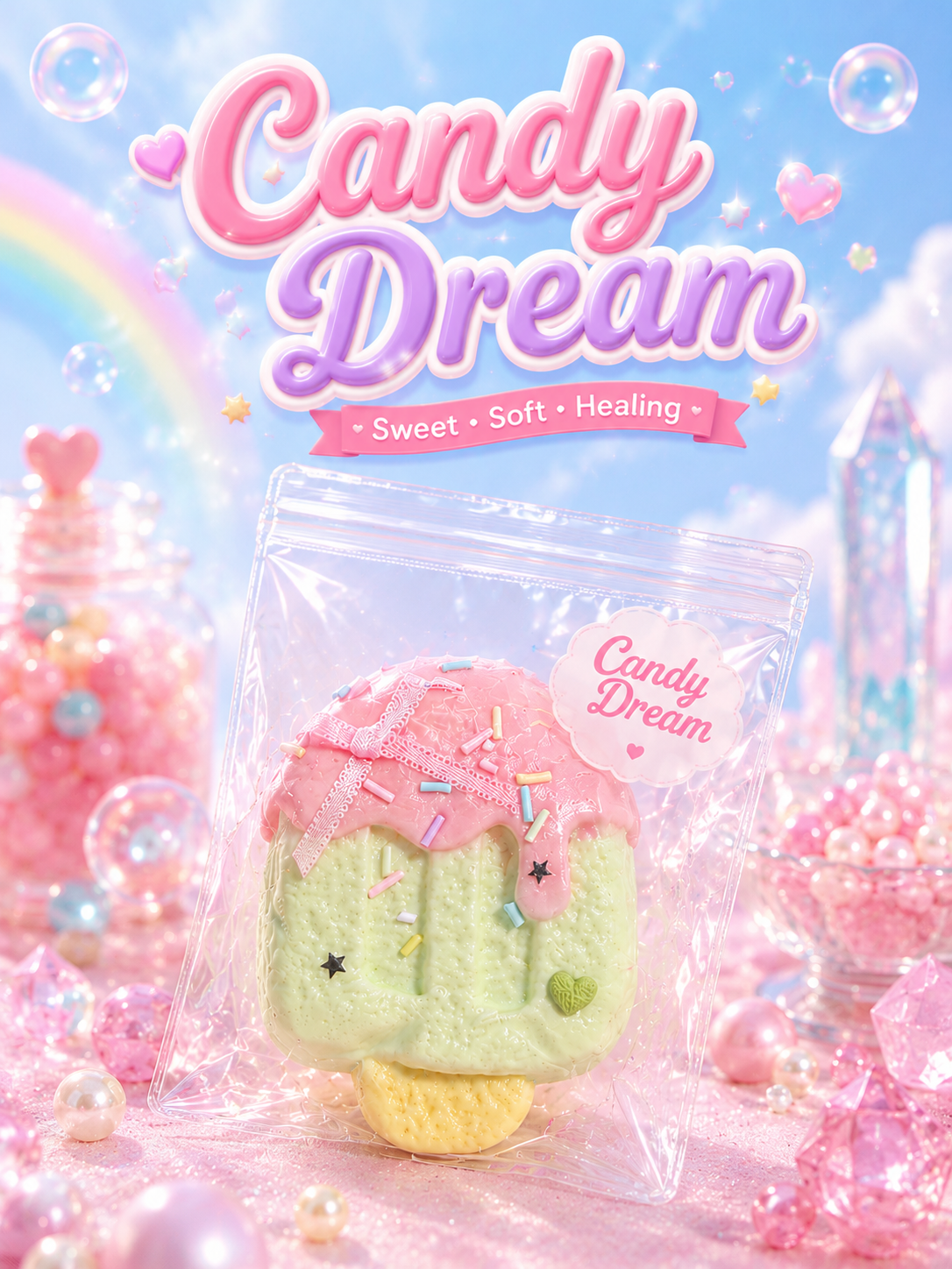 [Candy Dream] Pastel Glazed Popsicle Squishy