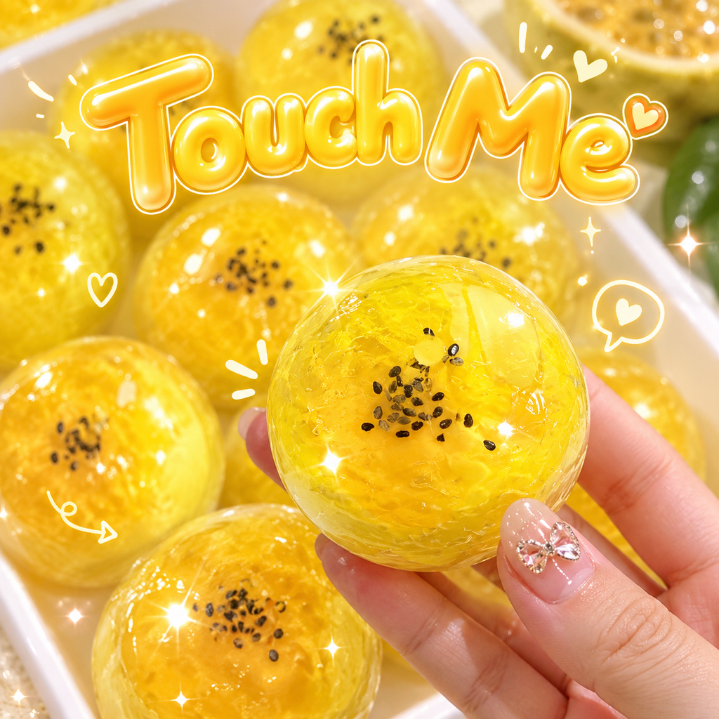 Touch Me Series- Egg Tart Squishy ball