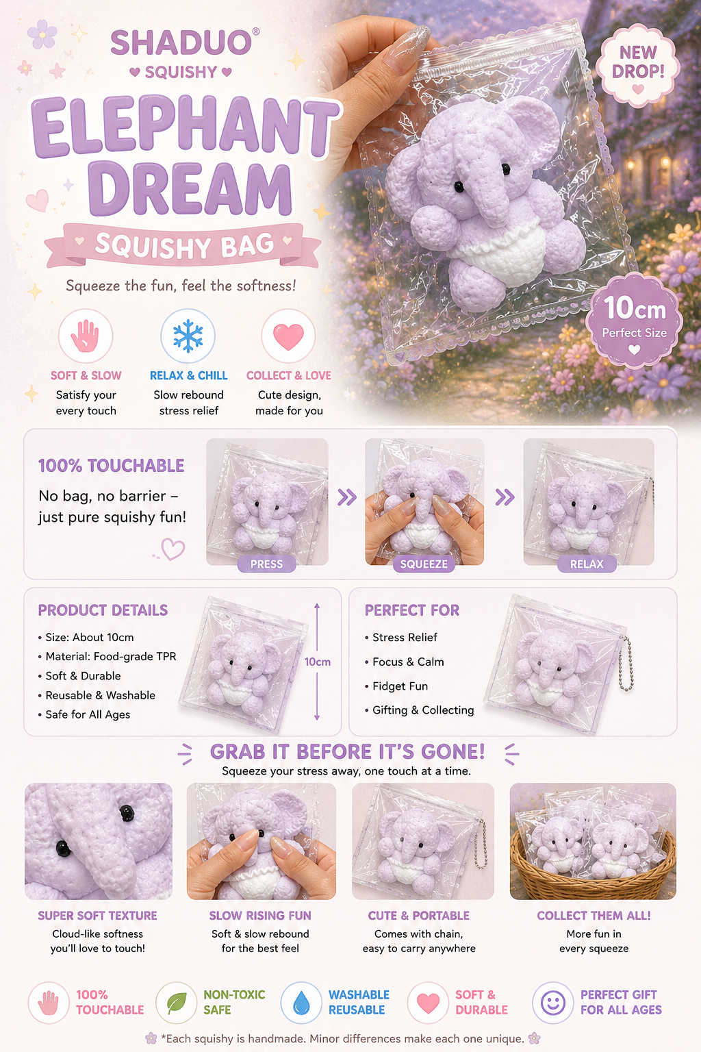 Wonder Village - Sweet Home Elephant Whipped Cream Squishy Toy
