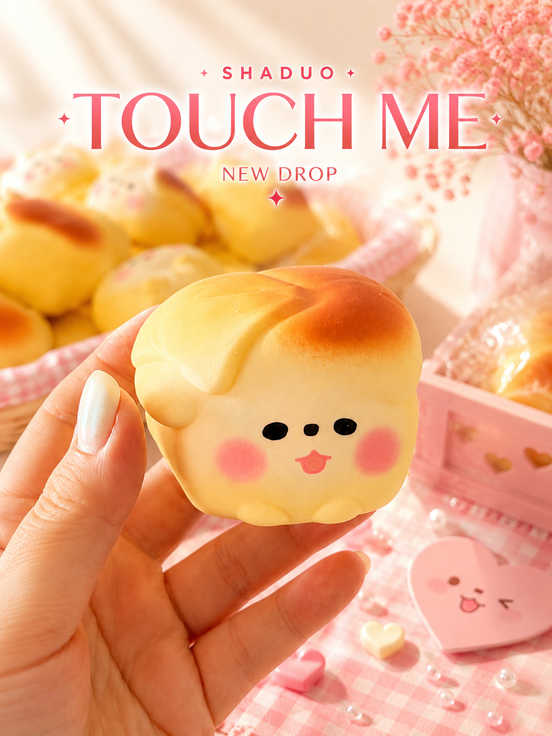 Touch Me Series - Cute Golden Toast Dog Squeezable Toy(soft butter texture)