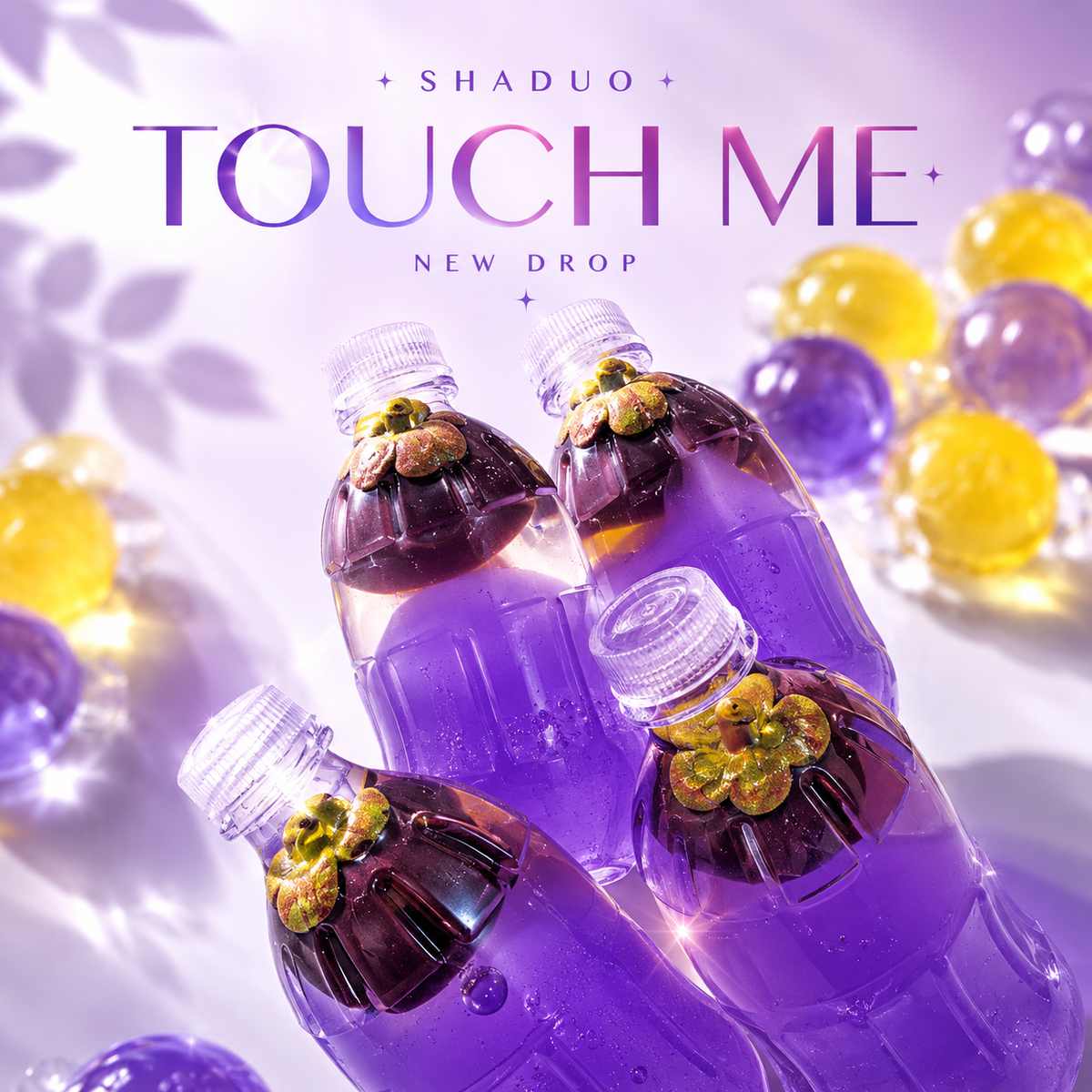 [Touch Me] Mangosteen Drink Bottle Gel Squishy (coconut oil texture)