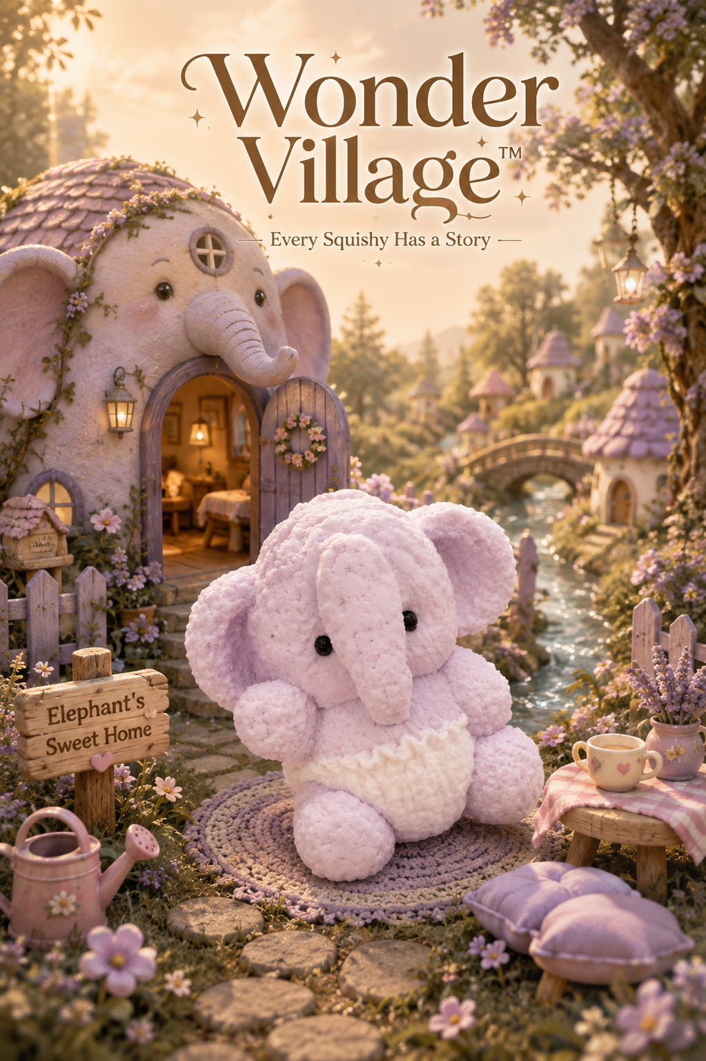 Wonder Village - Sweet Home Elephant Whipped Cream Squishy Toy