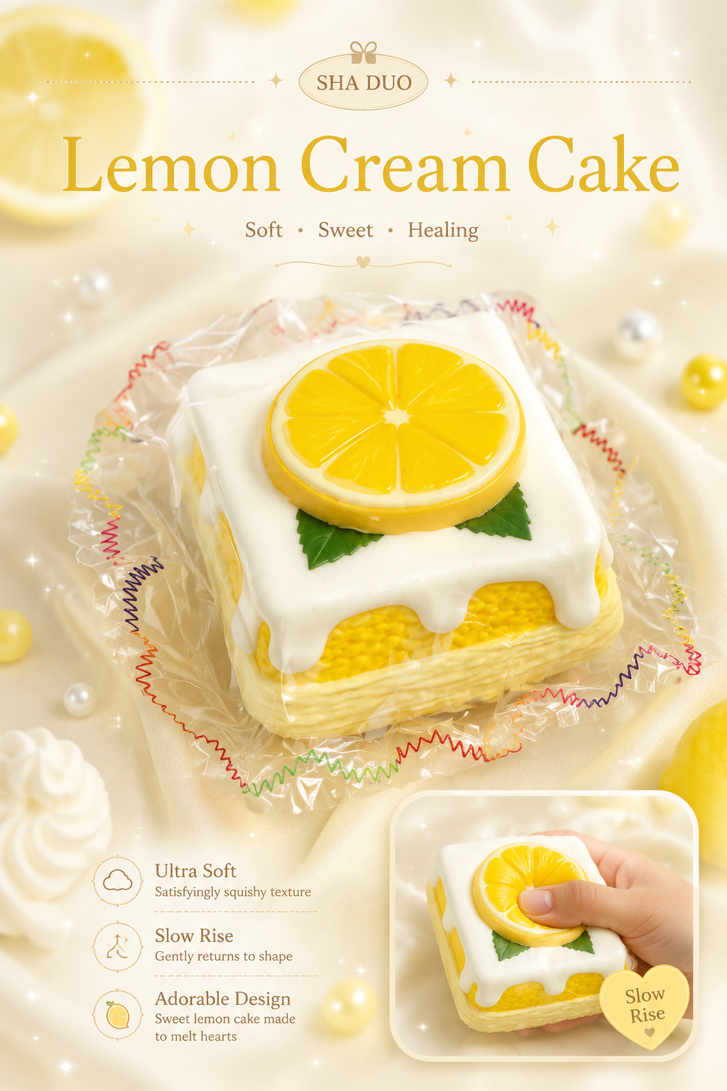 SHADUO Lemon Cream Dream Squishy
