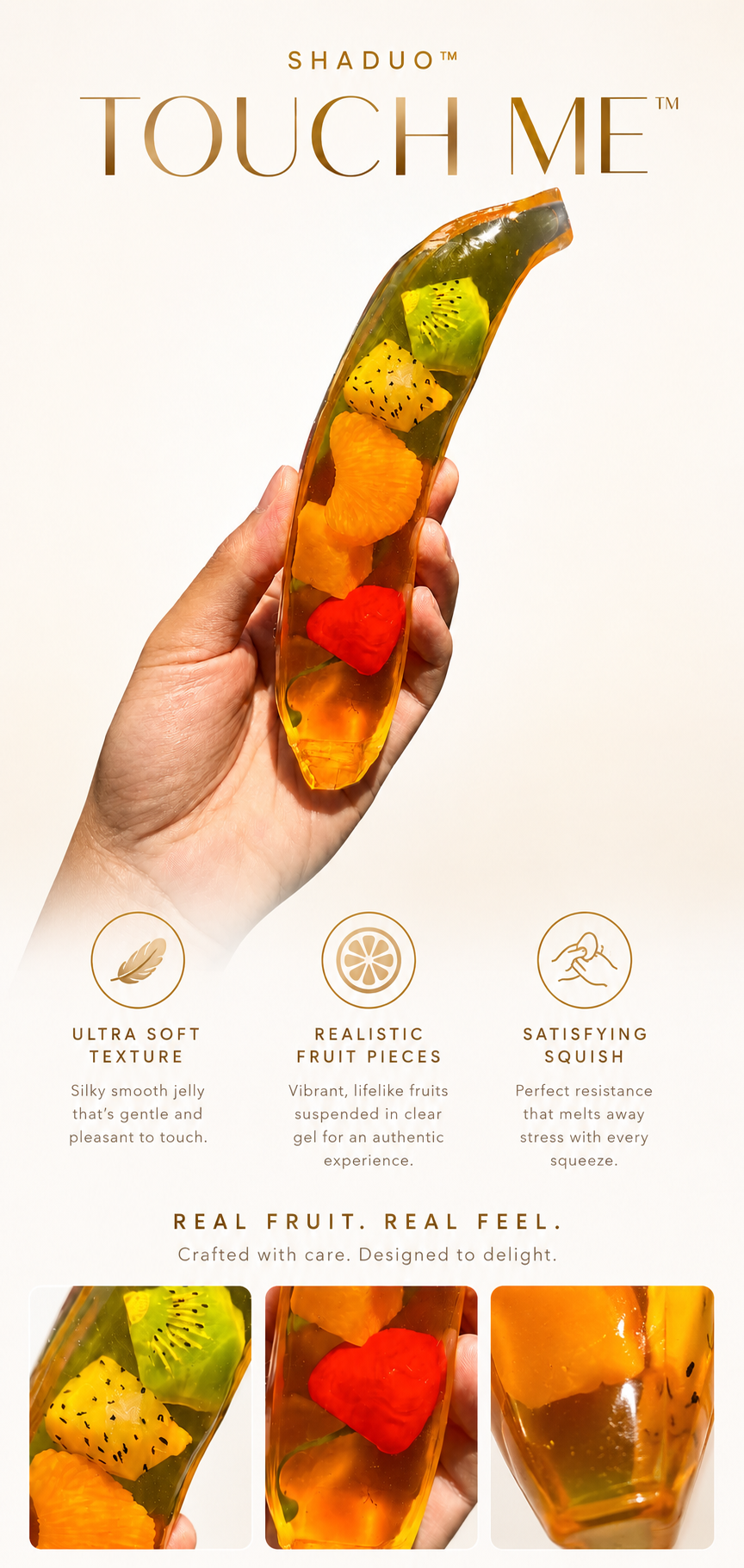 [Touch Me] Crystal Fruit Parfait Banana Squishy