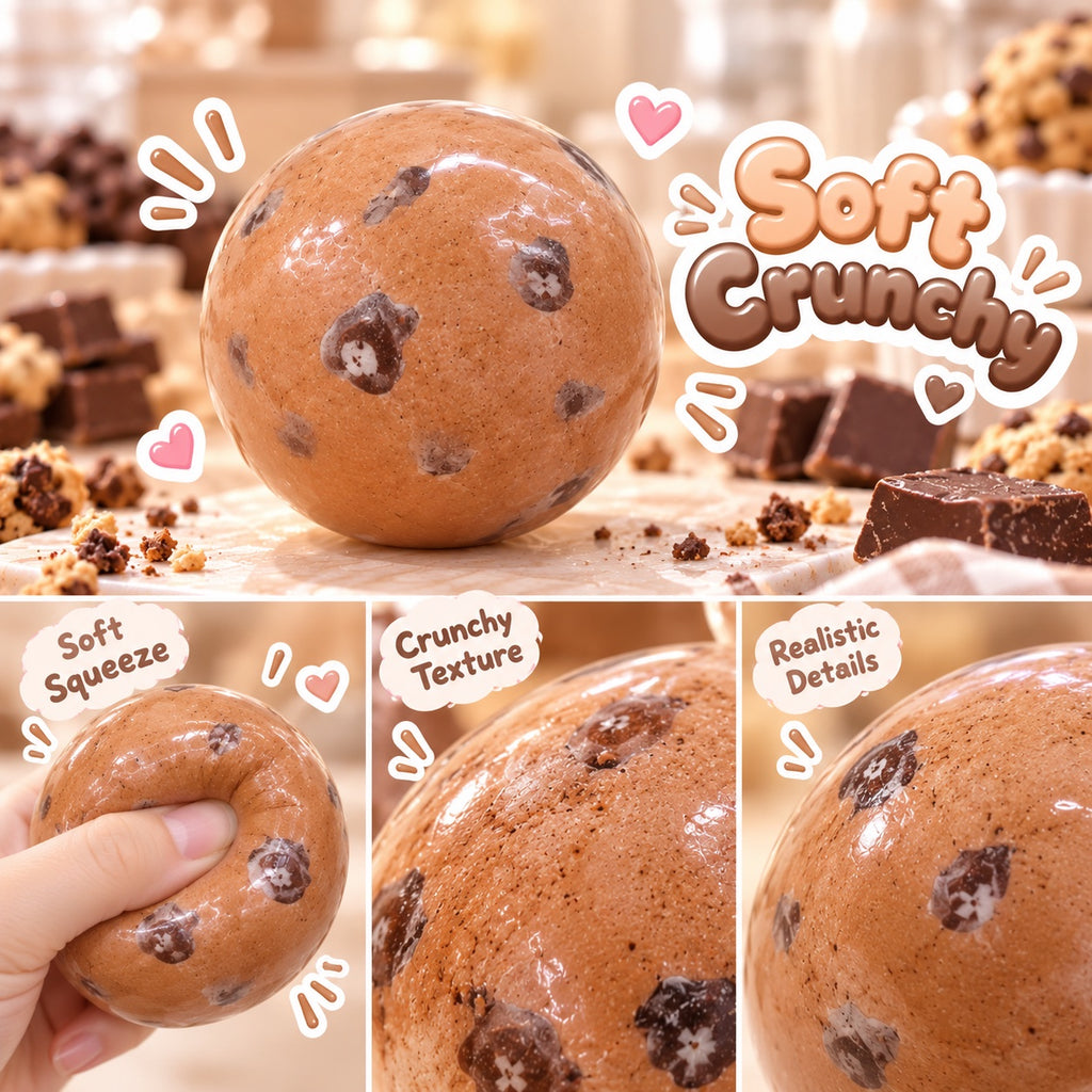 Touch Me Series Cocoa Soft Crunchy Ball Squishy detail views