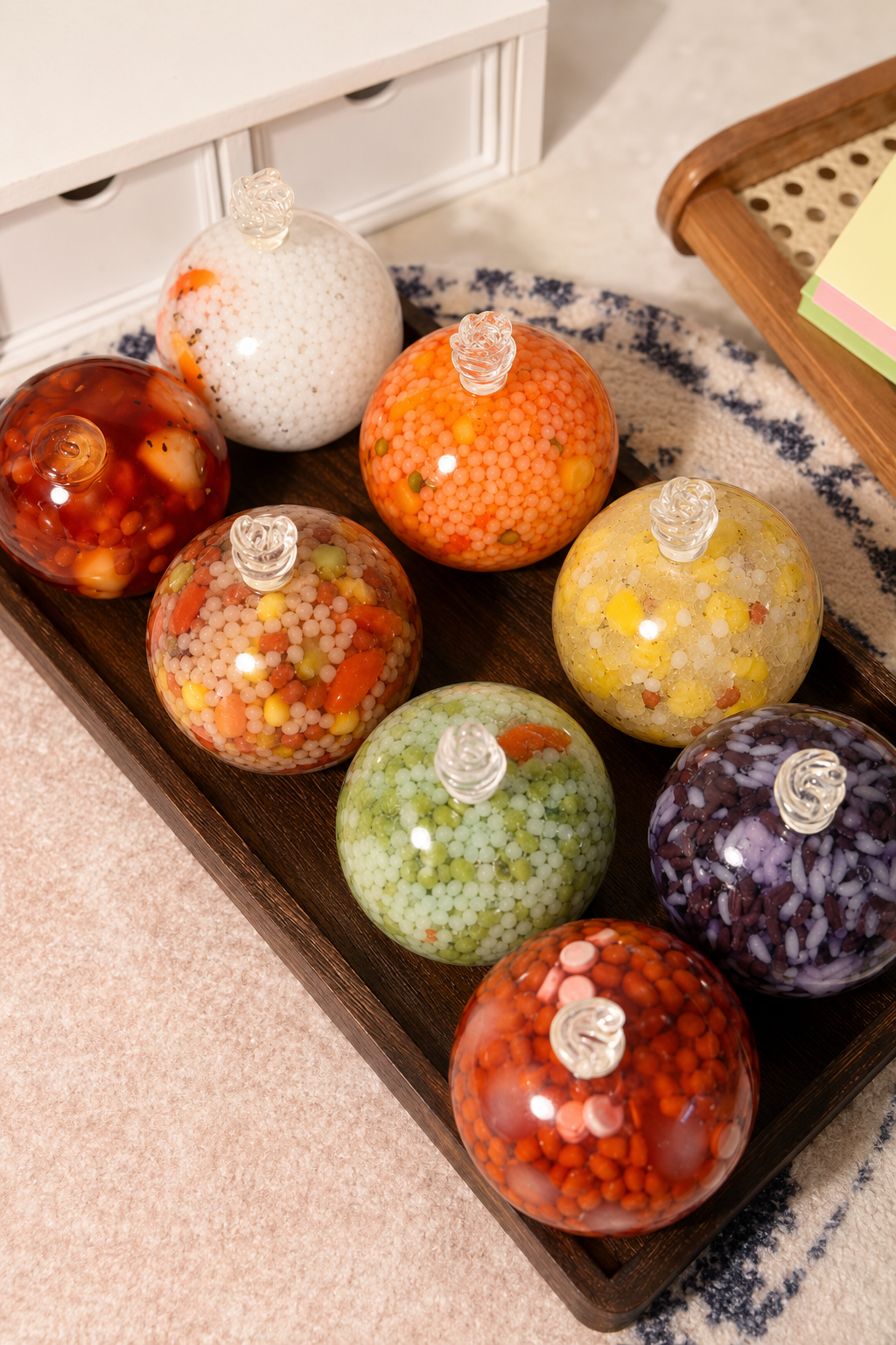 Touch Me Series - Handmade Crunchy Grain Orb Squishy!(coconut oil rice texture)