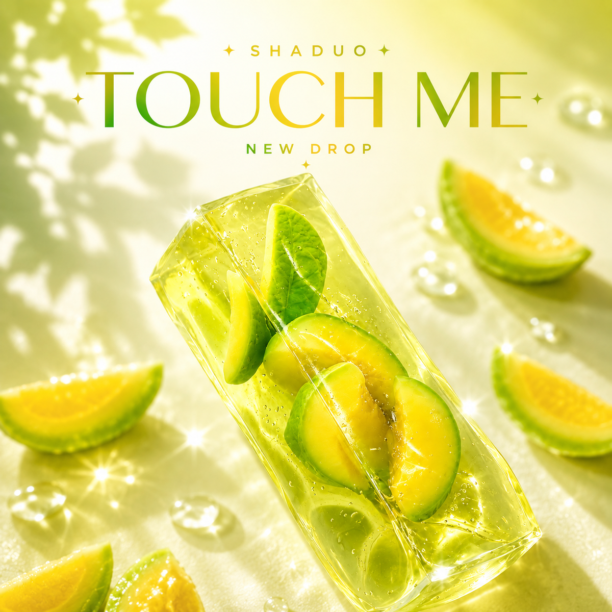 [Touch Me] watermelon Slice Clear Block Gel Squishy (Vaseline texture)