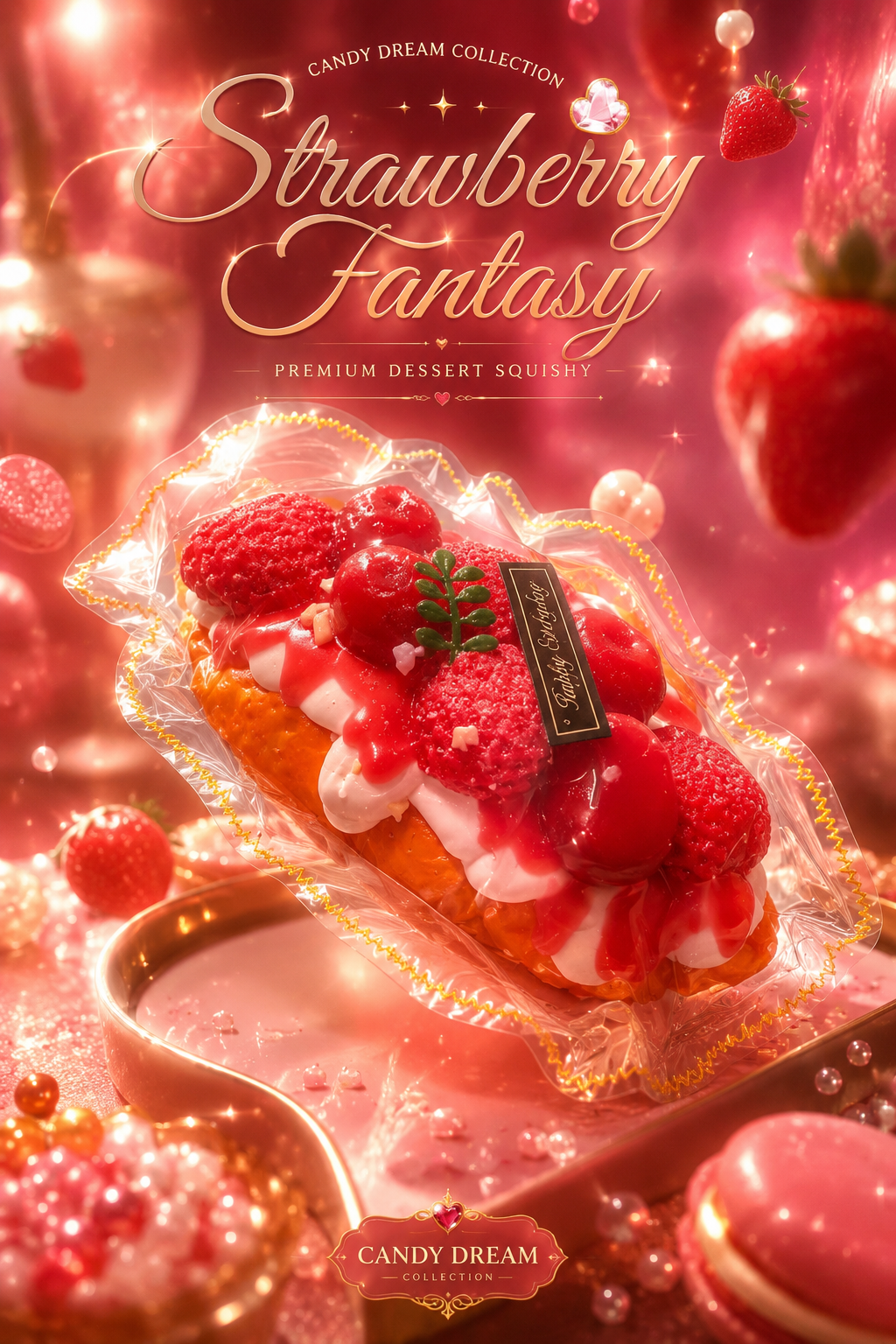 SHADUO Strawberry Fantasy Dessert Squishy