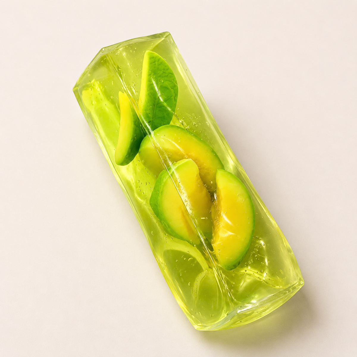 [Touch Me] watermelon Slice Clear Block Gel Squishy (Vaseline texture)