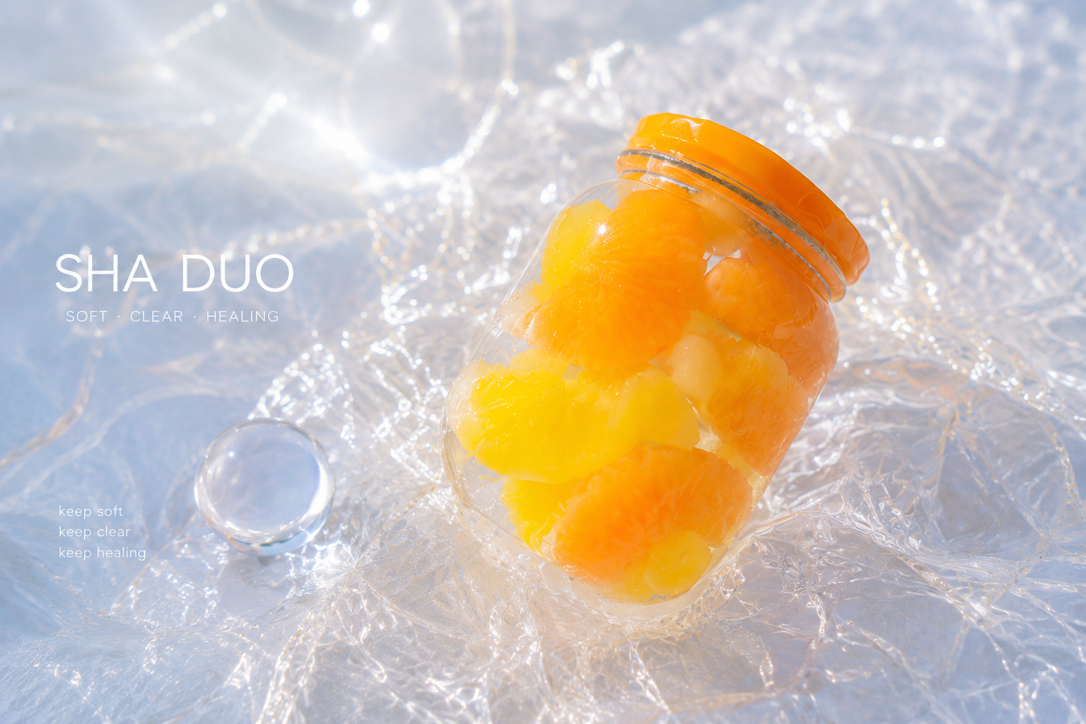 SHADUO Clear Series Citrus Jar Squishy