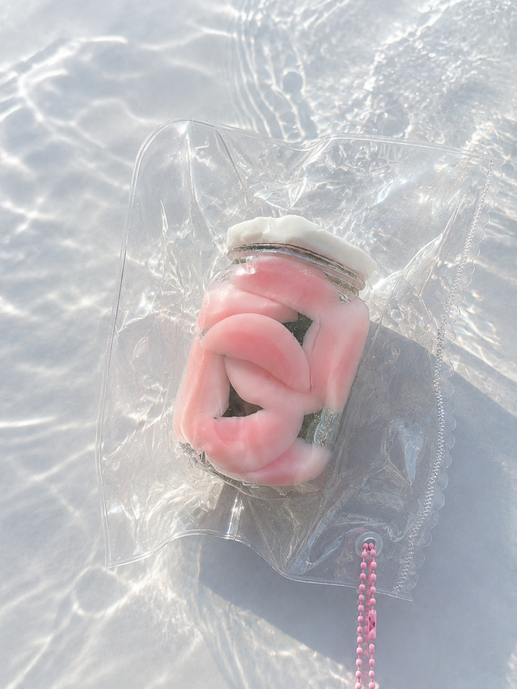 SHADUO Clear Series peach jelly jar squishy