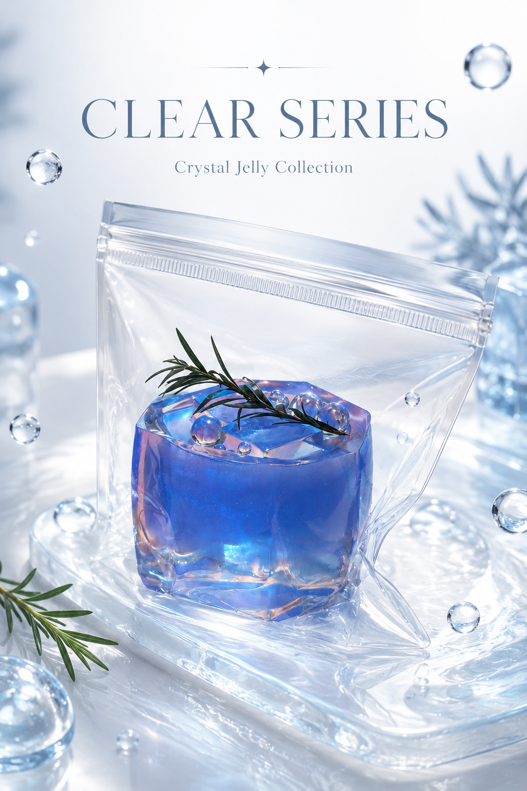 Aurora Borealis Blue Ice Cube Squishy