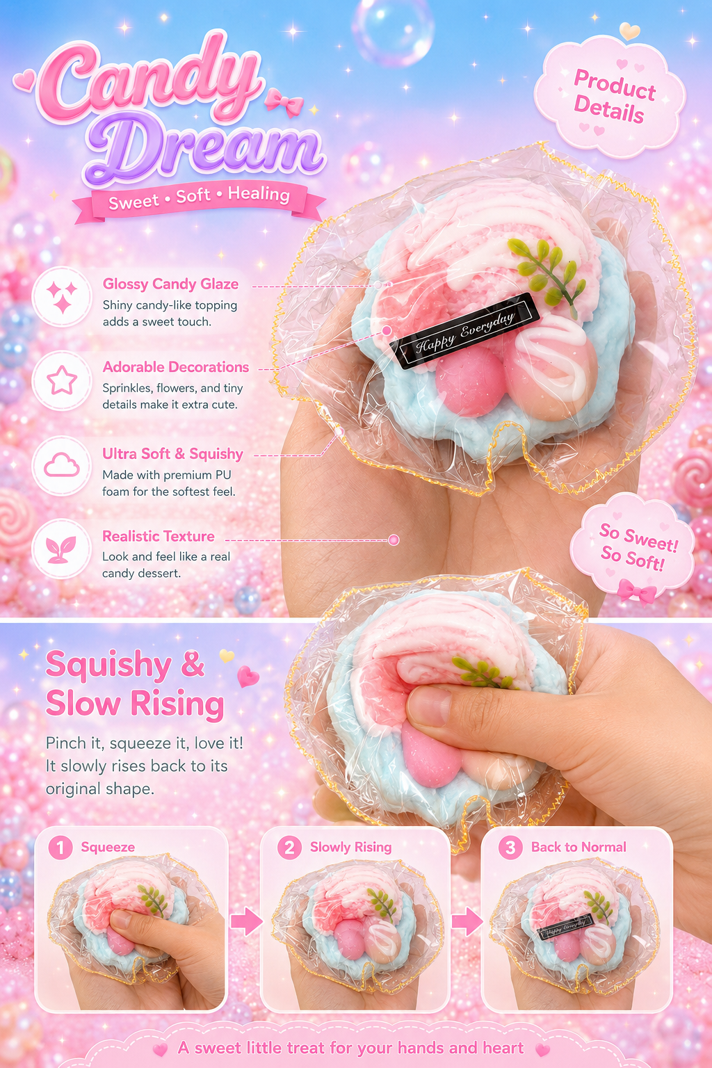 Dreamy Berry Swirl Sundae Squishy