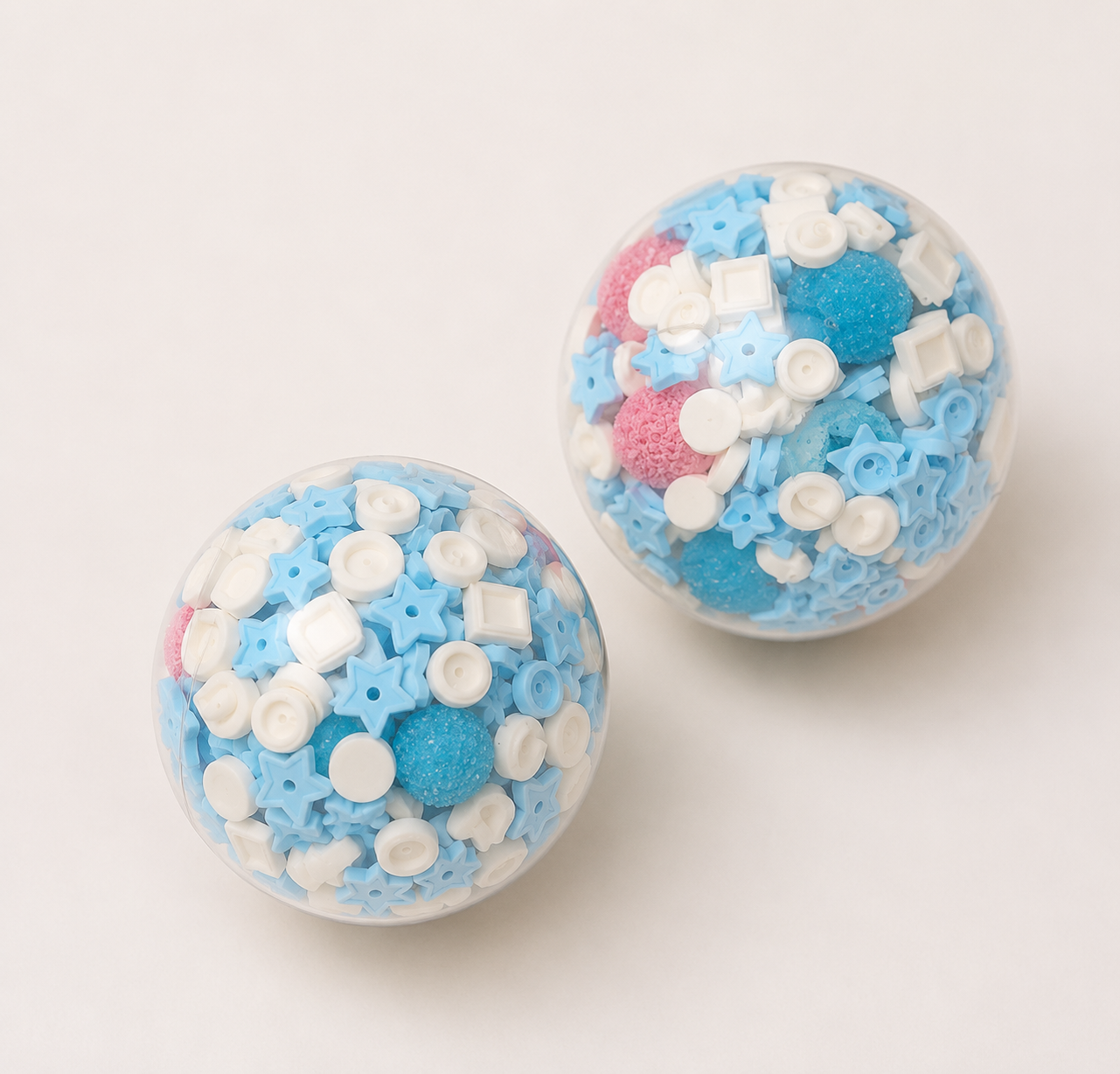 [Touch Me] Sky Blue & Baby Pink Sprinkle Ball Squishy