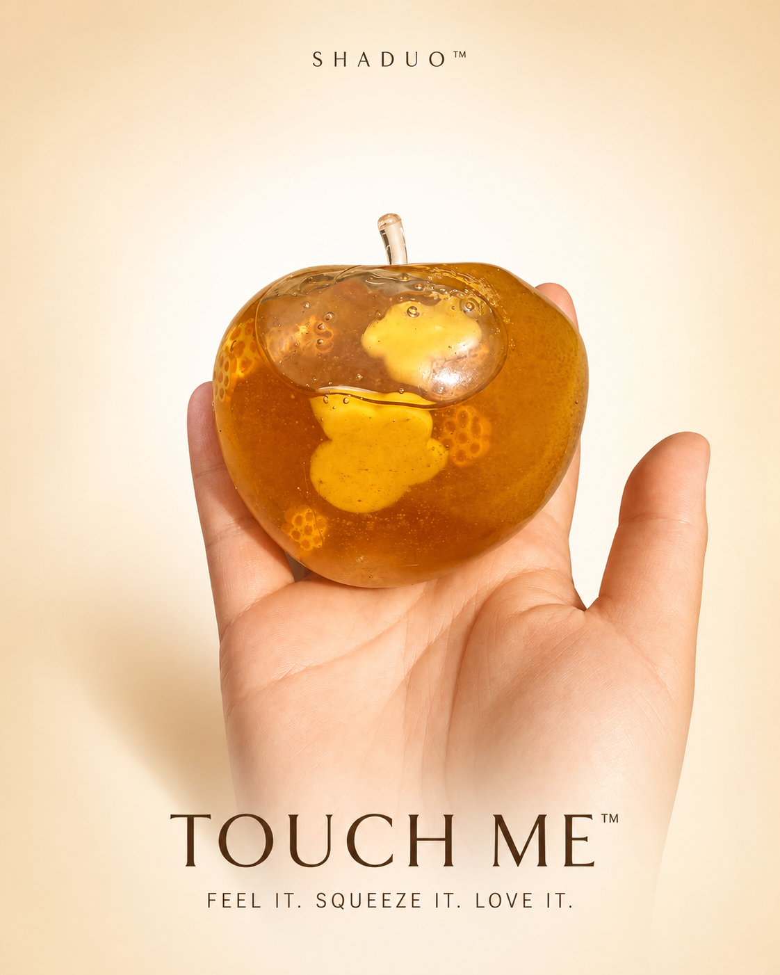 [Touch Me] Amber Honeycomb Apple Squishy