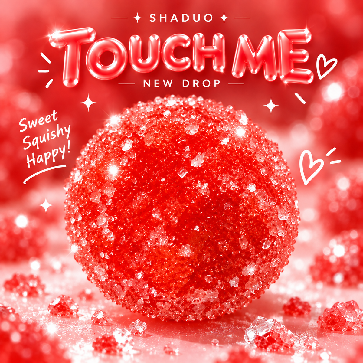 SHADUO Touch Me Series - Red Sugar Ball Squishy