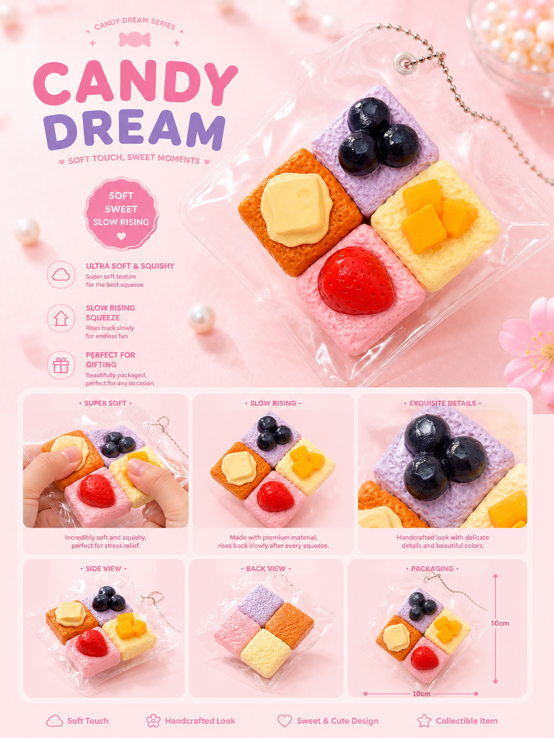 Four-Flavor Waffle Bites Squishy
