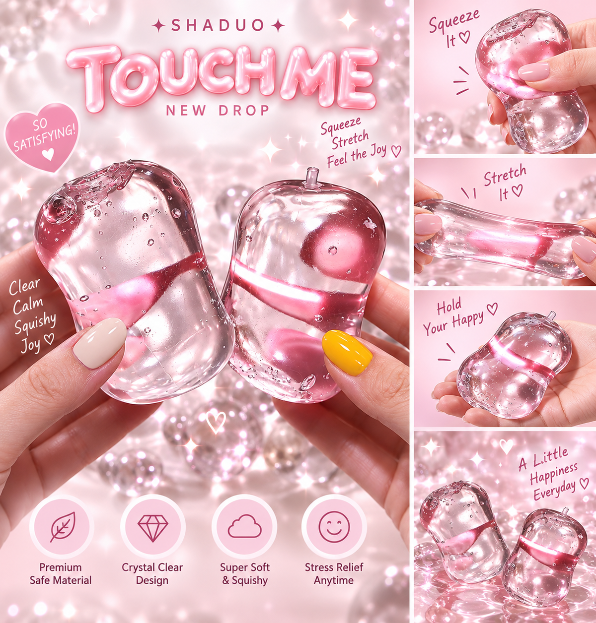 SHADUO Touch Me Series - Clear Jelly soap Capsule Squishy