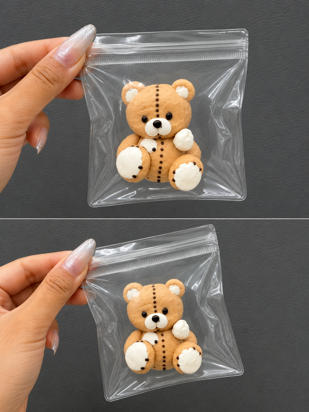 Wonder Village - Handmade Patchwork Bear Whipped Cream Squishy Toy