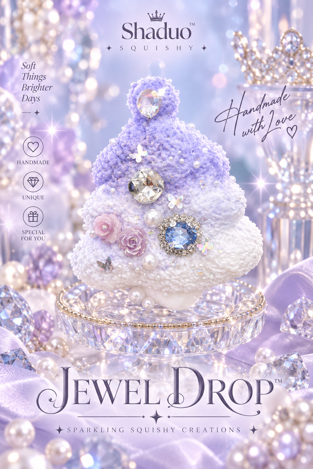 Jewel Drop Series - Lilac Frosting Royal Tree Squishy