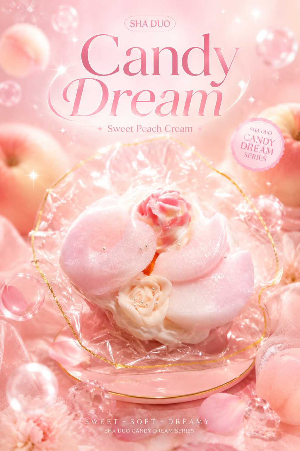 SHADUO Candy Dream Sweet Peach Cream Squishy