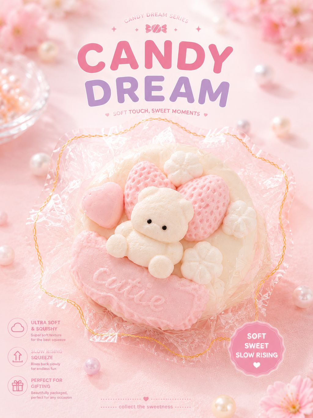 Sweet Bear Strawberry Shortcake Squishy