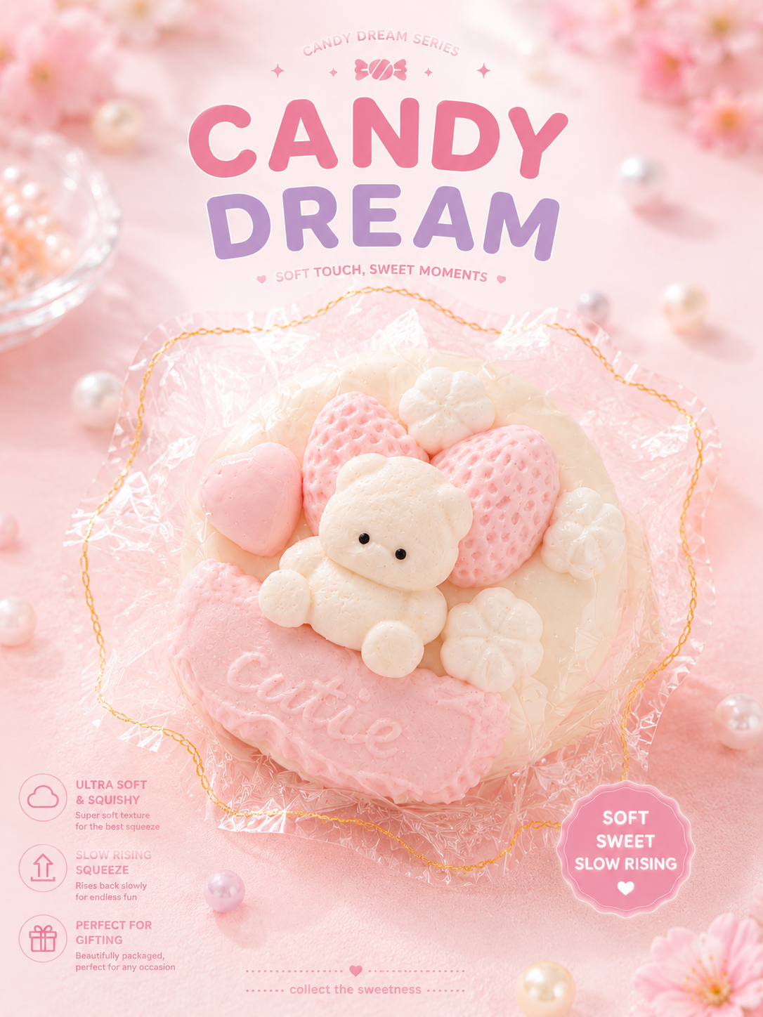 Sweet Bear Strawberry Shortcake Squishy