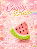 Candy Dream - Watermelon Slice Slow-Rising Squishy Toy