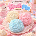 SHADUO Touch Me Series cream ball squishies in cream, pink and blue, soft crunchy sensory toys