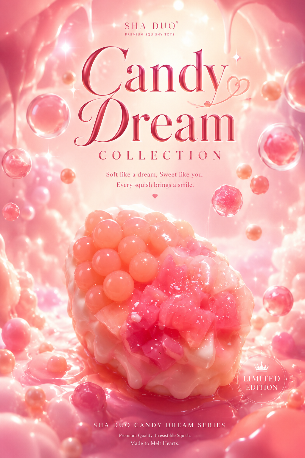 SHADUO Candy Dream Berry Mochi Squishy