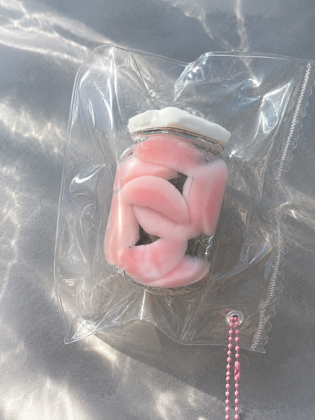 SHADUO Clear Series peach jelly jar squishy