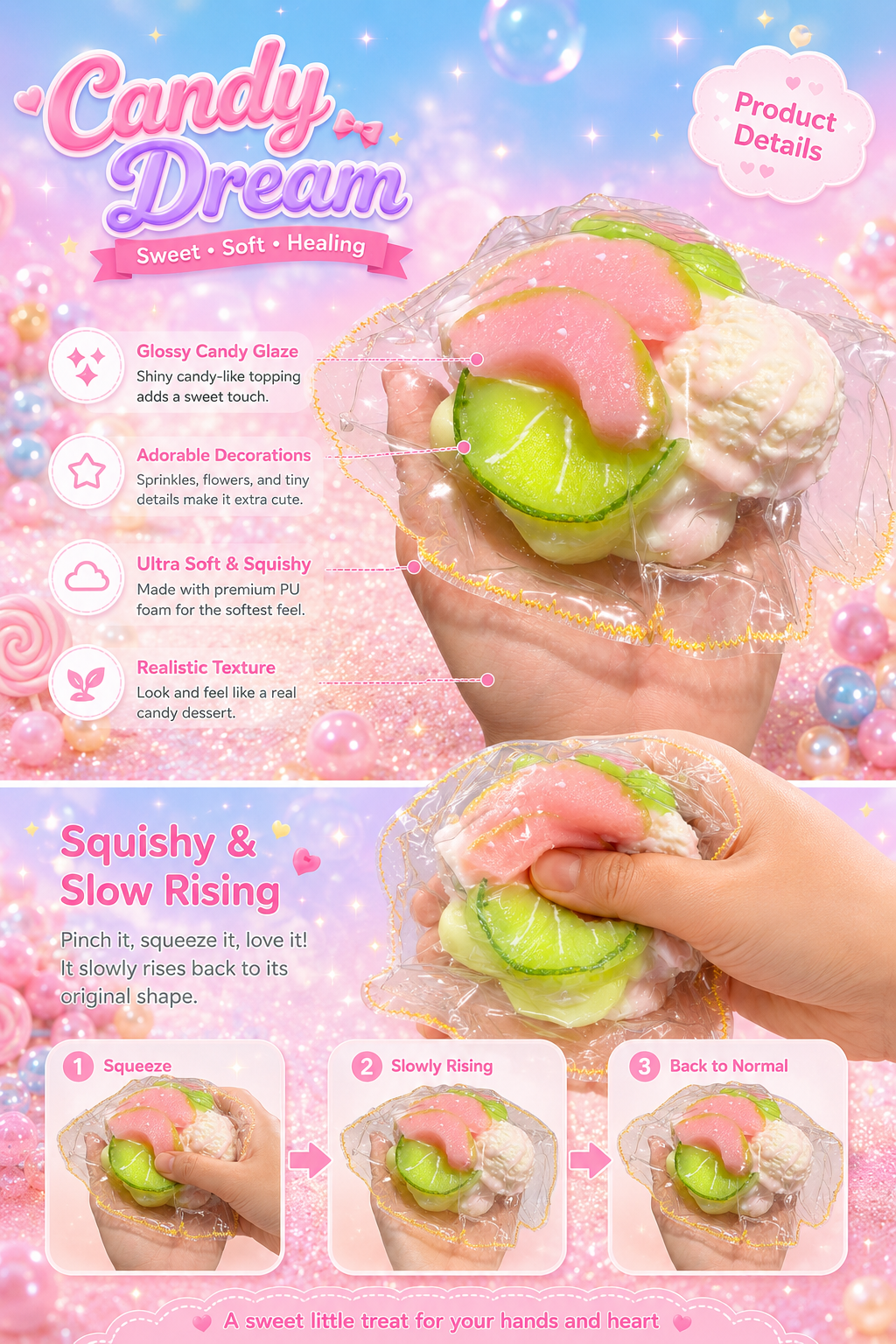 Melon guava Gelato Squishy