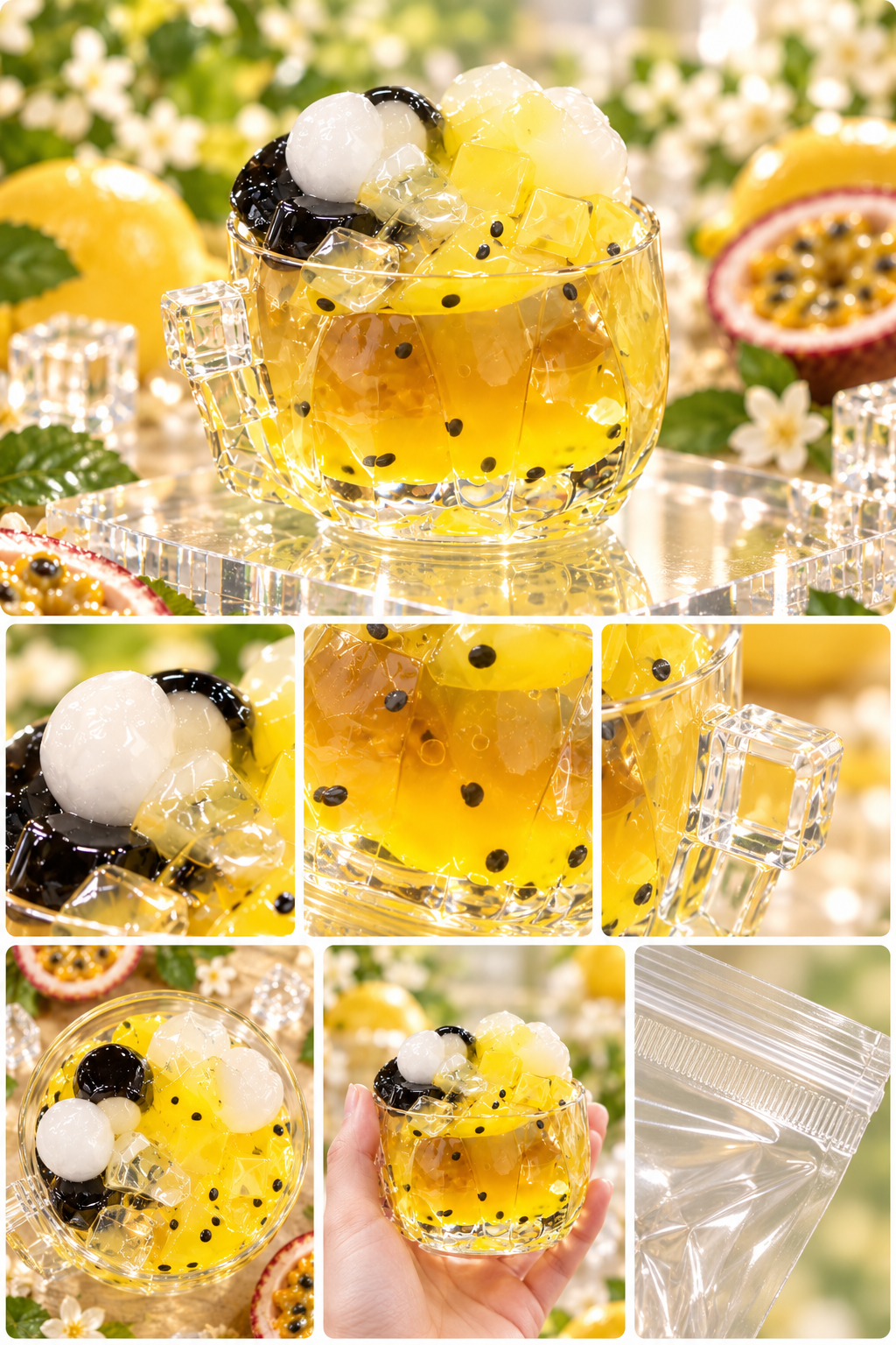 Clear Series - Passion Fruit Passion Iced Cup Crystal Jelly Squishy
