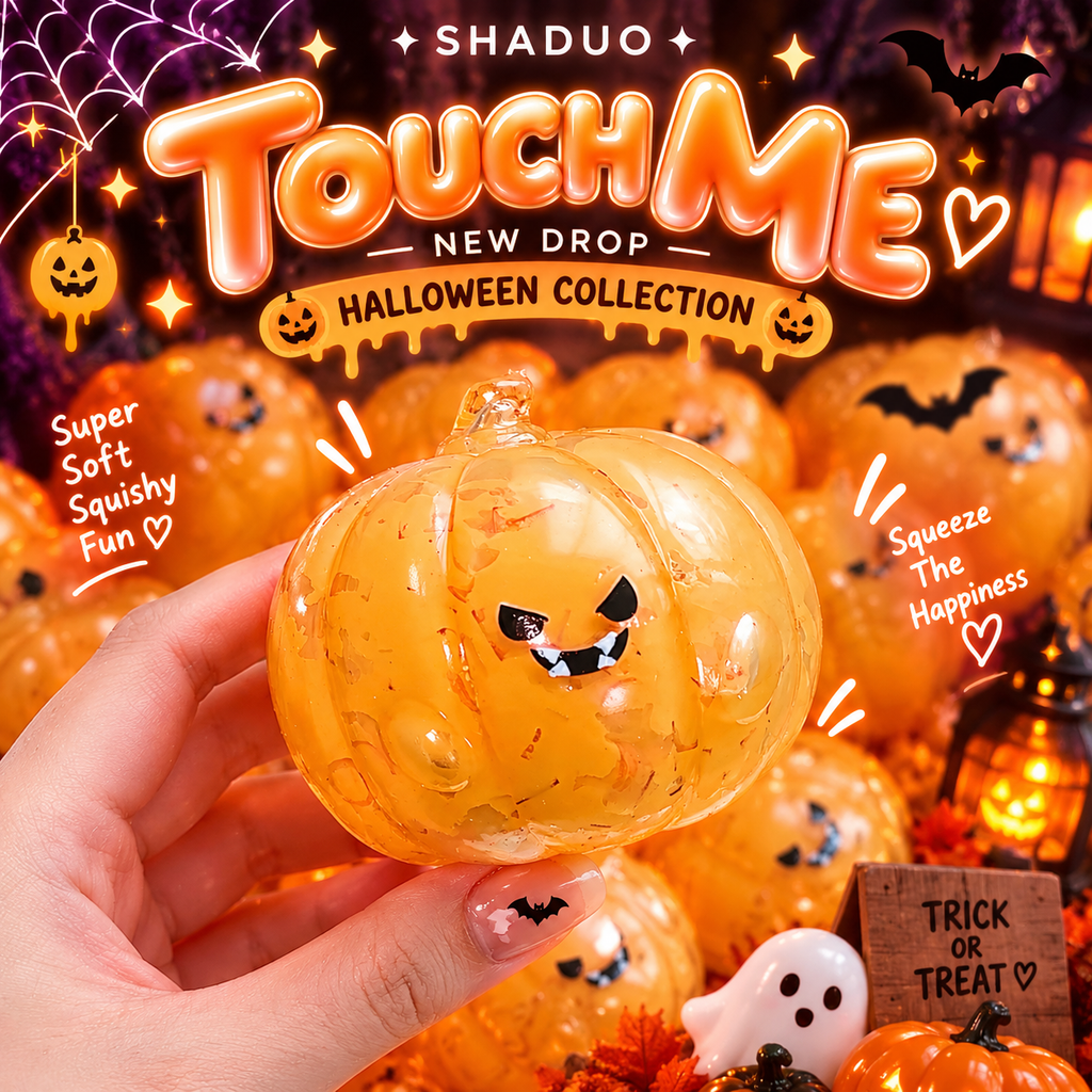 Touch Me Series -Halloween Jack-o'-Lantern Pumpkin Squishy