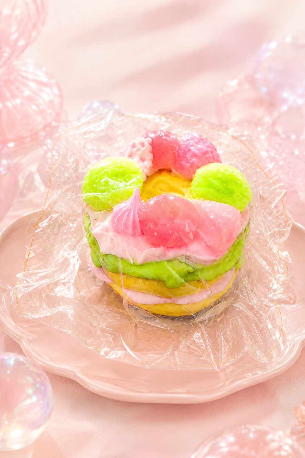 Magical Rainbow Candy Donut Squishy Toy