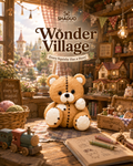 Wonder Village - Handmade Patchwork Bear Whipped Cream Squishy Toy